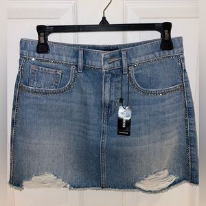SOLD Express Denim Straight Mini Skirt NWT